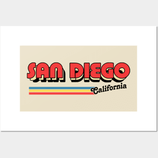 San Diego // Retro Typography Design Posters and Art